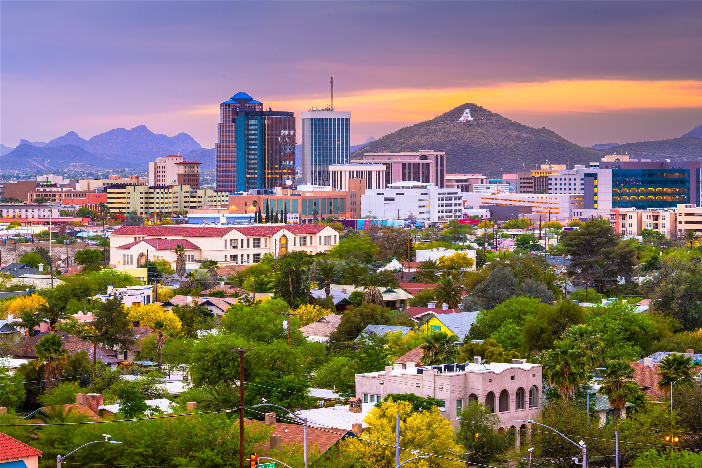 Tucson skyline and A Mountain market update