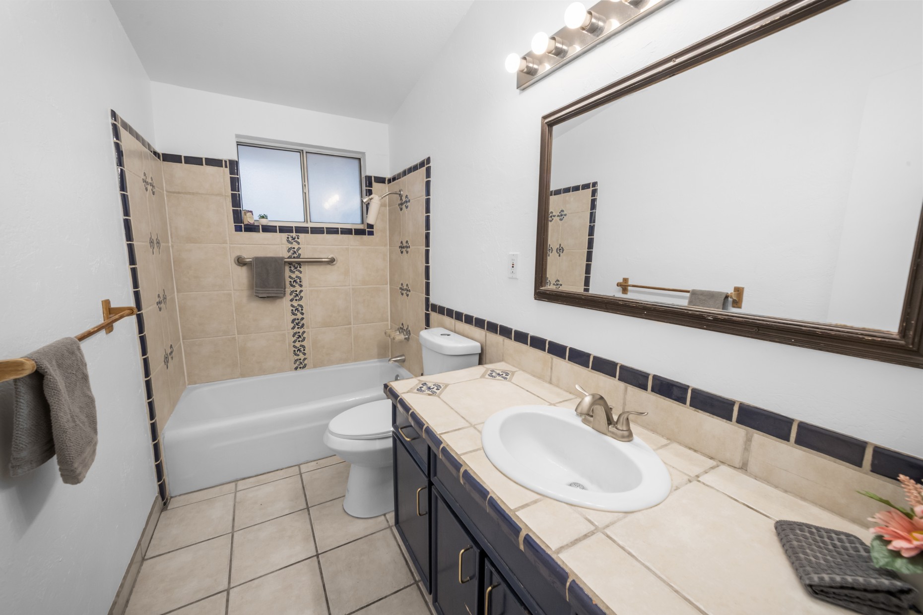 Bathroom with Talavera tile accents