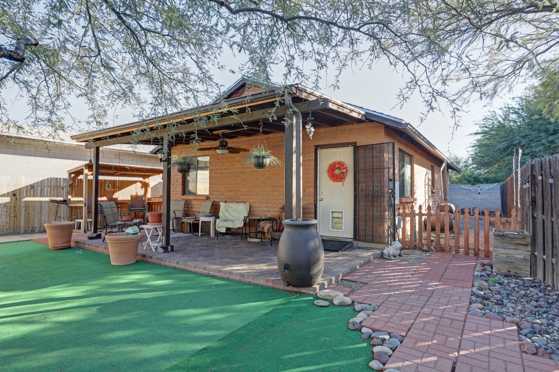 Guest house covered patio