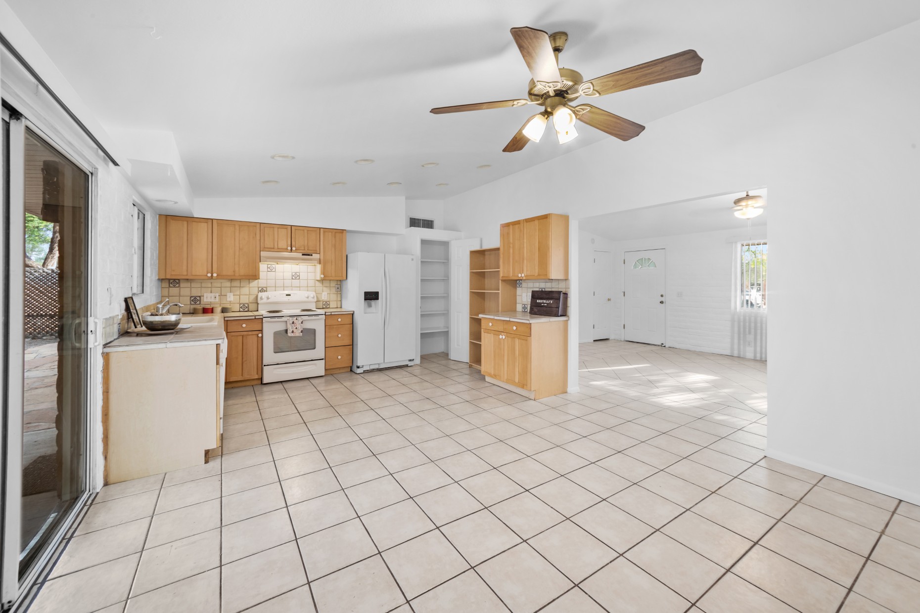Kitchen open to the living area