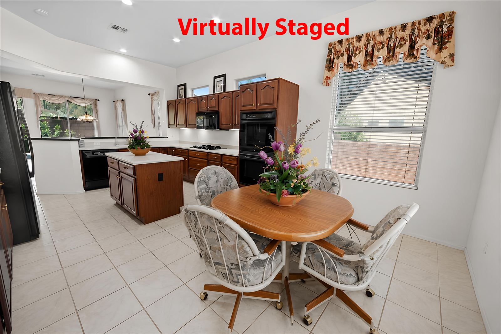 Eat-in kitchen, virtually staged